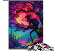 Puzzles pour Adolescents 1000 pièces Dragon mystérieux, Jeu de Quiz, décoration Murale, Cadeaux d'anniversaire et de Noël Uniques (Taille 50x75cm)