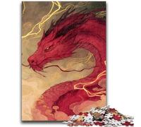 Puzzles pour Adolescents 1000 pièces Dragon mystérieux pour Les 14 Ans et Plus Cadeaux intéressants pour la réduction du Stress pour Les Amis et la Famille 26x38cm