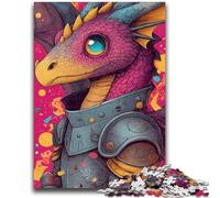 Puzzles pour Adolescents 1000 pièces Dragon Rider Convient aux 14 Ans et Plus Jeu Stimulant Excellent Cadeau pour Les Jeux 38x26cm