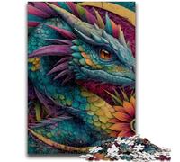 Puzzles pour Adolescents 1000 pièces Dragon Volant Graffiti Défi d'intelligence cérébrale Jouets addictifs Cadeau d'anniversaire, Cadeaux, Art Mural 26x38cm