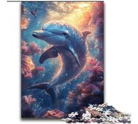 Puzzles pour Adolescents 1000 pièces Dream Dolphin, Jeu Stimulant et éducatif en Famille pour Anniversaire, Noël 38x52cm