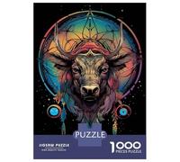 Puzzles pour Adolescents 1000 Pièces Dreamcatcher Mandala Bull Puzzles pour Adolescents Jeux Relaxants Course De Vitesse Manuelle Est Idéal comme Cadeau 70x50cm/1000pcs