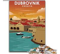 Puzzles pour Adolescents 1000 pièces Dubrovnik Croatie Voyage, Jouet éducatif intellectuel décompressant, Cadeau d'anniversaire, Cadeaux 26x38cm