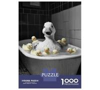 Puzzles pour Adolescents 1000 Pièces Duck Bath Time Puzzles pour Adolescents - Améliorez Votre Mémoire pour Un Anniversaire Ou Noël - Jeu Au Design Magnifique 52x38cm/1000pcs