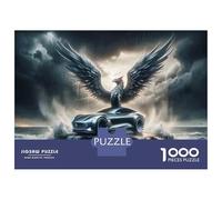 Puzzles pour Adolescents 1000 Pièces Eagle Car on Rocky Island Puzzle À Faire Soi-même, Jouet Anti-Stress, Interaction Parent-Enfant 52x38cm/1000pcs