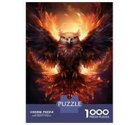 Puzzles pour Adolescents 1000 Pièces Eagle Fantasy Art Print Puzzles pour Adolescents - Améliorez Votre Mémoire pour Un Anniversaire Ou Noël - Jeu Au Design Magnifique 52x38cm/1000pcs
