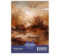Puzzles Pour Adolescents 1000 Pièces Earthbound Horizons - Abstract Expressionist Landscape in Warm Brown And Beige Puzzles Pour Adolescents Jeux Relaxants Course De Vitesse Manuelle Est Idéal Comme C