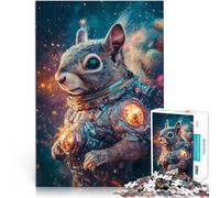 Puzzles pour Adolescents 1000 pièces Écureuil Astronaute Jeux éducatifs Décoration d'intérieur décoration Murale 52x38cm
