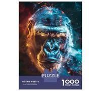 Puzzles pour Adolescents 1000 Pièces Electric Glare Gorilla Puzzle Jeux Relaxants Défi Difficile Activités Amusantes À La Maison 70x50cm/1000pcs