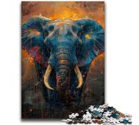 Puzzles pour Adolescents 1000 pièces Éléphant Animal Famille Jeu Anti-Stress Défi Difficile Cadeaux Secret du Père Noël 26x38cm