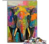 Puzzles pour Adolescents 1000 pièces Éléphant Aquarelle, Jouets éducatifs et éducatifs pour la Famille, Cadeaux d'anniversaire et Cadeaux Uniques (Taille 26x38cm)