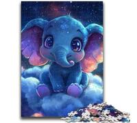 Puzzles pour Adolescents 1000 pièces Éléphant endormi 1000 pièces pour Adultes, défi d'intelligence cérébrale, Jouets addictifs pour la décoration de la Maison (75x50cm)