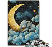 Puzzles pour Adolescents 1000 pièces Éléphant endormi Anti-Stress Défi Difficile À Offrir en Cadeau à Toute la Famille 26x38cm