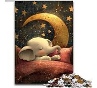Puzzles pour Adolescents 1000 pièces Éléphant endormi, Jeu Familial Anti-Stress, défi Difficile, renforce l'amour Entre Couples (Taille 26x38cm)