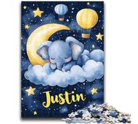 Puzzles pour Adolescents 1000 pièces Éléphant endormi Jouet éducatif Anti-Stress Interaction Parent-Enfant pour et 14 Ans 50x75cm