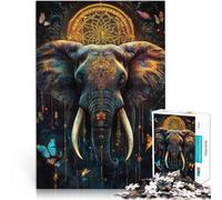 Puzzles pour Adolescents 1000 pièces Éléphant Magique de la Jungle Soulagement du Stress Cadeau d'anniversaire, Cadeaux, décoration Murale 75x50cm