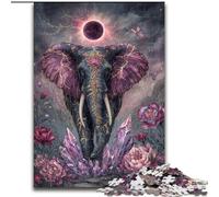 Puzzles pour Adolescents 1000 pièces Éléphant mystérieux, Jouet éducatif et décompressant, idéal comme Cadeau pour Toute la Famille (Taille 50x75cm)
