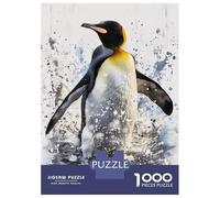 Puzzles pour Adolescents 1000 Pièces Emperor Penguin Watercolor Puzzles pour Adolescents Jeux Relaxants Course De Vitesse Manuelle Est Idéal comme Cadeau 70x50cm/1000pcs