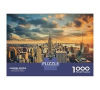 Puzzles pour Adolescents 1000 Pièces Empire State Building Sunset-1 Puzzle pour Adultes Jouets Anti-Stress Améliore La Mémoire Cadeaux Anti-Stress 70x50cm/1000pcs