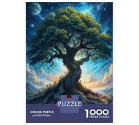 Puzzles pour Adolescents 1000 Pièces Enchanted Cosmic Tree Puzzles pour Adultes Jeu De Réflexion Décoration Intérieure Interaction Parent-Enfant 52x38cm/1000pcs