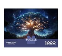 Puzzles pour Adolescents 1000 Pièces Enchanted Forest Tree Lights Puzzles pour Adultes - Décoration Murale - Décoration Parfaite - Cadeaux Uniques d'anniversaire Et De Noël 52x38cm/1000pcs
