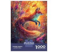 Puzzles pour Adolescents 1000 Pièces Enchanted Fox in Bloom -1 Puzzles pour Adultes Jeux Relaxants Analyse Et Logique Difficulté Et Défi 70x50cm/1000pcs