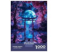 Puzzles pour Adolescents 1000 Pièces Enchanted Moonlit Torii Puzzle pour Adultes Jouets Anti-Stress Décoration Murale Cadeaux Uniques d'anniversaire Et De Noël 70x50cm/1000pcs