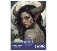 Puzzles pour Adolescents 1000 Pièces Enchanted Rose Demoness Puzzles pour Adultes Jeux Relaxants pour Toute La Famille Cadeaux Amusants pour Les Amis Et La Famille 52x38cm/1000pcs