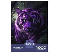 Puzzles pour Adolescents 1000 Pièces Enchanted Tiger's Gaze -1 Puzzles pour Adultes Jeux Relaxants pour Toute La Famille Cadeaux Amusants pour Les Amis Et La Famille 38x26cm/1000pcs