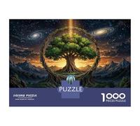 Puzzles pour Adolescents 1000 Pièces Enchanted Tree of Life Wall Art Puzzle pour Adolescents Améliore La Mémoire Difficile À Compléter Jeu Stimulant Jouets 52x38cm/1000pcs
