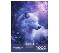 Puzzles pour Adolescents 1000 Pièces Enchanted Wolf in Bloom Puzzles pour Adultes Jeu De Réflexion pour Améliorer La Mémoire Activités Amusantes À La Maison 70x50cm/1000pcs