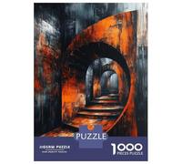 Puzzles Pour Adolescents 1000 Pièces Endless Spiral - Surreal Dystopian Staircase, Dark Abstract Art Puzzles Pour Adultes Jeux Relaxants Pour Toute La Famille Cadeaux Amusants Pour Les Amis Et La Fami