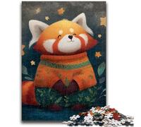 Puzzles pour Adolescents 1000 pièces Étoile Panda Roux pour Les 14 Ans et Plus Défi éducatif Activités Amusantes à la Maison, Cadeaux d'anniversaire, Cadeaux de Voyage 26x38cm