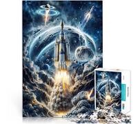 Puzzles pour Adolescents 1000 pièces Expédition de Lancement Cosmique Défi Difficile est idéal comme Cadeau pour Toute la Famille 52x38cm