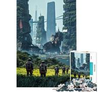 Puzzles pour Adolescents 1000 pièces Exploration d'une Ville Post-apocalyptique Puzzles pour Adultes Jouets Anti-Stress mais Amusants et Humoristiques Interaction Parent-Enfant (Taille 38x26cm)