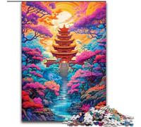Puzzles pour Adolescents 1000 pièces Fantaisie japonaises, Analyse et logique, avec des pièces de Formes aléatoires entièrement emboîtables, à partir de 14 Ans (Taille 26x38cm)