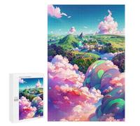 Puzzles pour Adolescents 1000 Pièces Fantastique Cloudscape Village Puzzle Anti-stress, Décoration Parfaite Activités Amusantes pour la Maison, 1000 Pièces