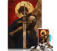 Puzzles pour Adolescents 1000 pièces Fantasy Angel Knight, Anti-Stress, défi Difficile, décoration d'intérieur Unique et Cadeaux 38x26cm