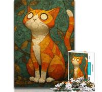 Puzzles pour Adolescents 1000 pièces Fantasy Art Cat, Anti-Stress, défi Difficile, Chaque pièce est Unique - Jeu Familial Stimulant et Amusant (38x26cm)