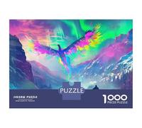 Puzzles pour Adolescents 1000 Pièces Fantasy Artwork Phoenix Rising Over Mountains Puzzles pour Adolescents Jeu Familial pour Améliorer La Mémoire Cadeaux De Noël Et d'anniversaire 38x26cm/1000pcs