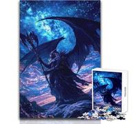 Puzzles pour Adolescents 1000 pièces Fantasy Dark Fallen Angel Staycation Kill Time Hands-on Game Secret Santa Gifts (Taille 50x75cm)