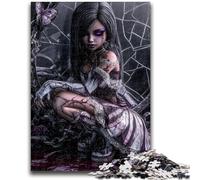 Puzzles pour Adolescents 1000 pièces Fantasy Dark Girl, Difficiles à compléter, mais Amusants et Humoristiques, décoration d'intérieur et Cadeaux Uniques 26x38cm