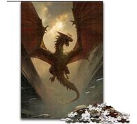 Puzzles pour Adolescents 1000 pièces Fantasy Dragon, Anti-Stress, avec pièces entièrement emboîtables de Formes aléatoires, pour Les Enfants de 14 Ans et Plus (Taille 26x38cm)