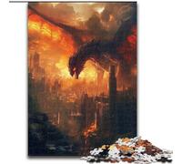Puzzles pour Adolescents 1000 pièces Fantasy Flying Dragon, pour Les 14 Ans et Plus Un Jeu Stimulant à Offrir à Toute la Famille et aux Amis (Taille 50x75cm)