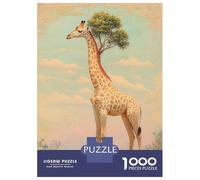 Puzzles pour Adolescents 1000 Pièces Fantasy Giraffe Animal Puzzle Jeu Familial Décoration Parfaite Cadeaux Uniques pour Anniversaire Et Noël 52x38cm/1000pcs