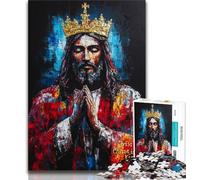 Puzzles pour Adolescents 1000 pièces Fantasy Jesus, activité familiale Amusante à la Maison, Cadeau d'anniversaire, Cadeau de Voyage (Taille 38x26cm)