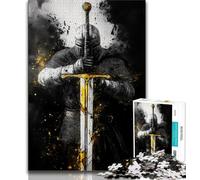Puzzles pour Adolescents 1000 pièces Fantasy Knight, pour Jeu éducatif, défi, Jouet, à Offrir en Cadeau à Toute la Famille 38x26cm