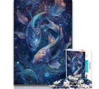 Puzzles pour Adolescents 1000 pièces Fantasy Koi, Jeux éducatifs, décoration d'intérieur, idéal comme Cadeau pour Toute la Famille (38x26cm)