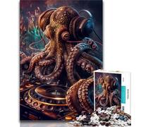 Puzzles pour Adolescents 1000 pièces Fantasy Octopus, Anti-Stress, défi Difficile, décoration d'intérieur Unique et Cadeaux 50x75cm