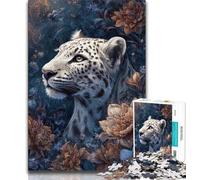 Puzzles pour Adolescents 1000 pièces Fantasy Snow Leopard Puzzles Adultes, Relax Games est Un pour Toute la Famille (Taille 38x26cm)
